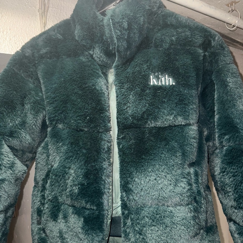 Kith Forest Green Faux Fur Puffer Jacket
